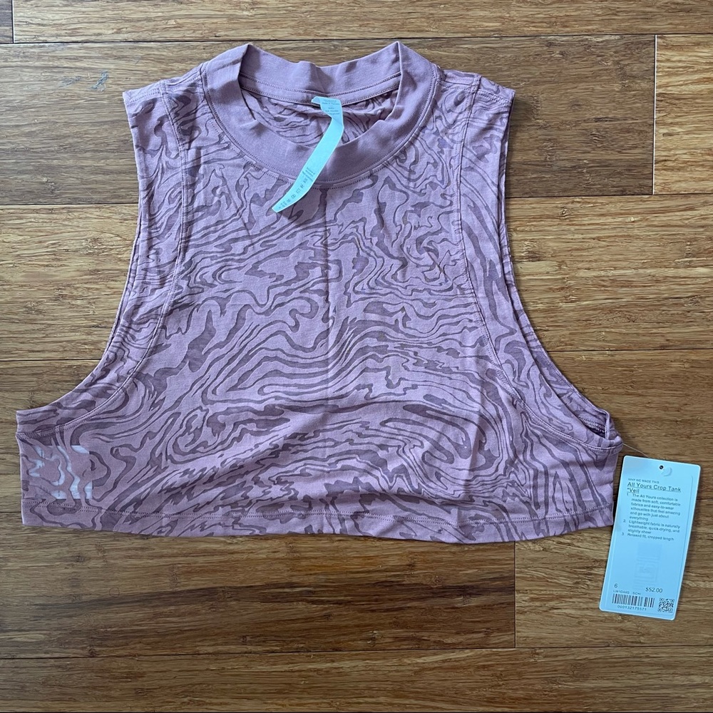 Lululemon All Yours Cropped Veil Tank Spiced chai